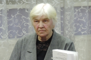 Выступает Валентина Устиновна Маслова - вдова и хранительница литературного наследия писателя В. С. Маслова